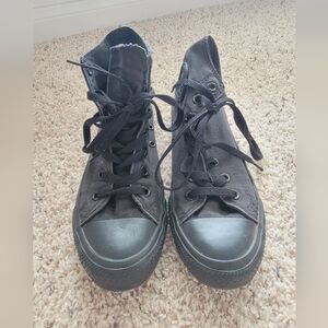 Converse Chuck Taylor All Star Canvas Unisex High Top Shoe - M5/W7 - Black